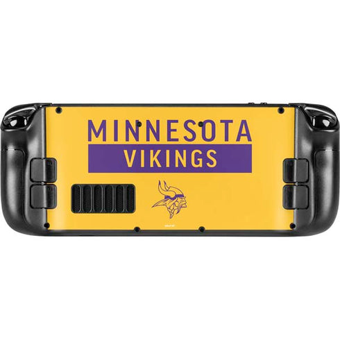 NFL Minnesota Vikings Yellow Performance Series Steam Deck Handheld Gaming Computer Skin